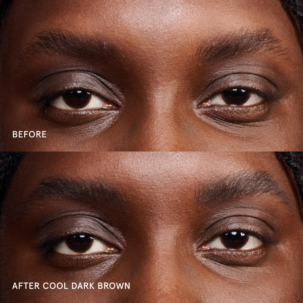 Glossier Boy Brow Arch dual-tip closeup highlighting precision and flat edges