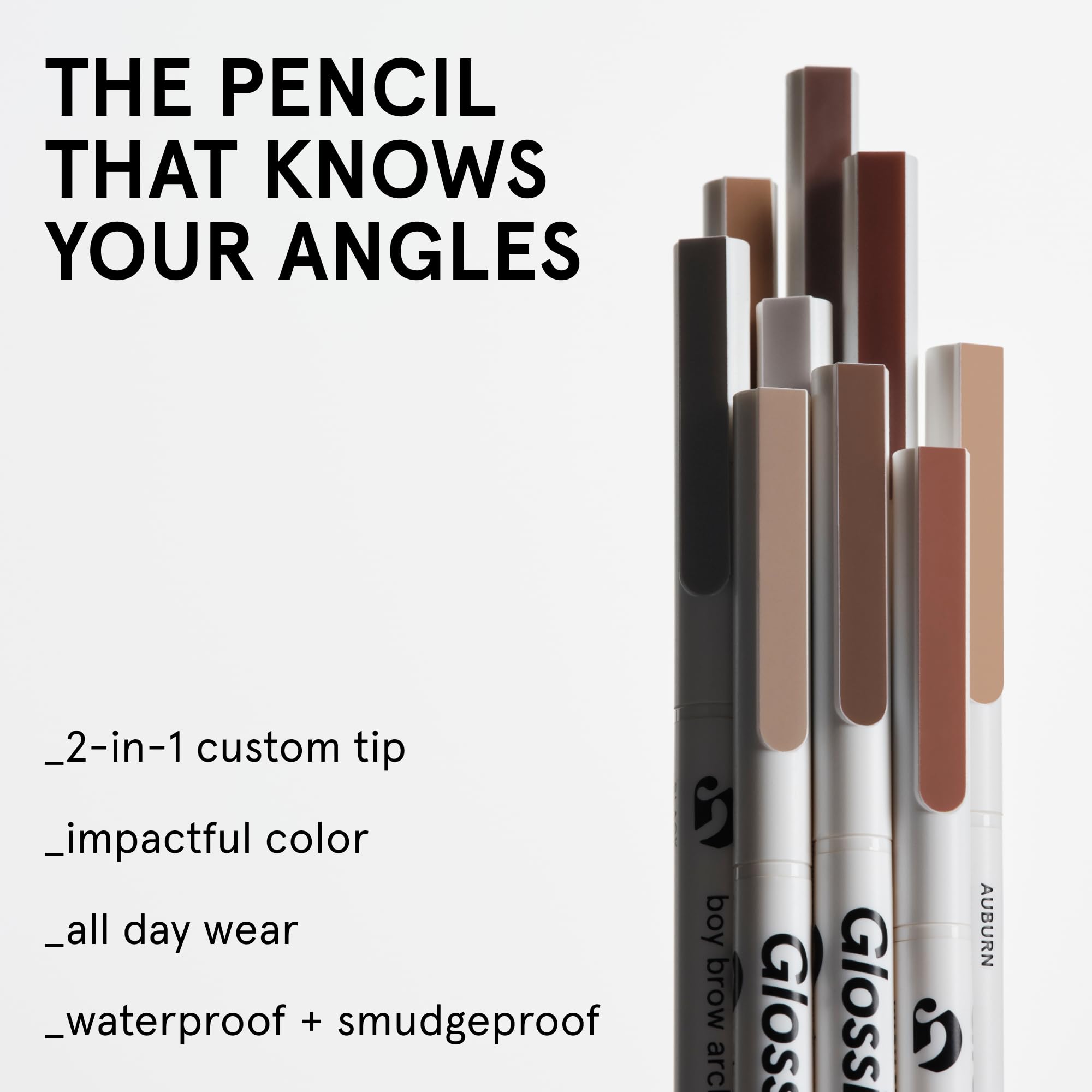 Glossier Boy Brow Arch flat edge filling detail demonstrating even color build