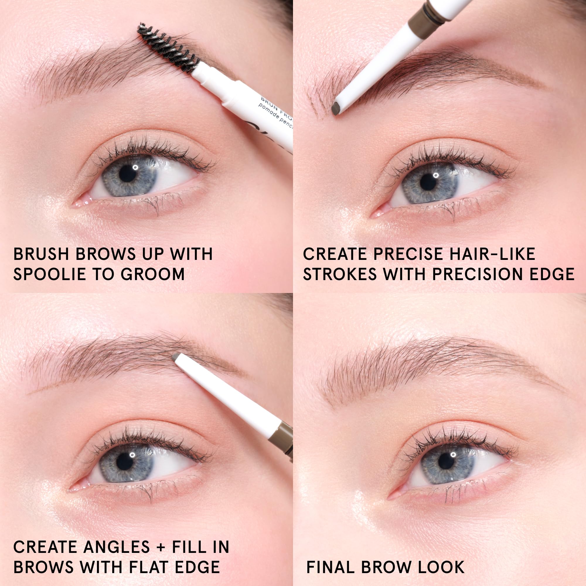 Glossier Boy Brow Arch precision stroke demo creating hair-like brow flicks