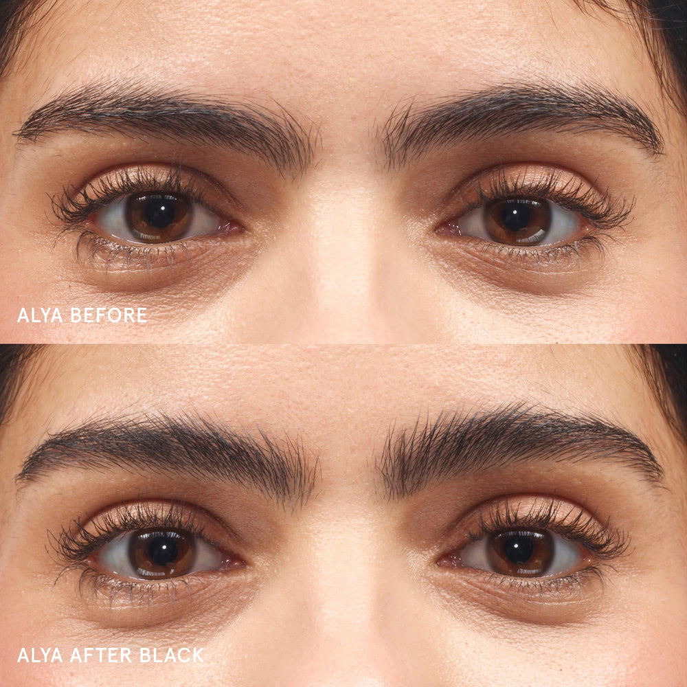 Glossier Boy Brow tiny brush close-up for precise grooming and defined hairs
