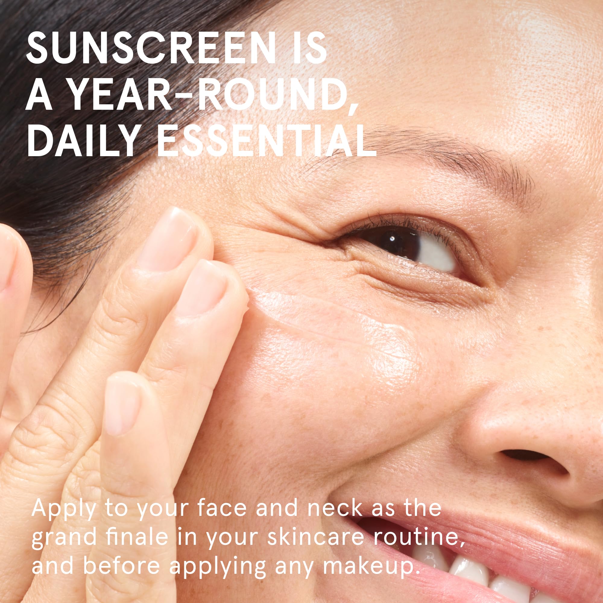 Glossier Invisible Shield next to foundation to show compatibility and smooth layering benefit: makeup-friendly SPF