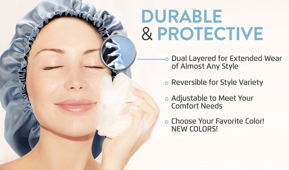 Glow By Daye reversed black side showing smooth double-layered satin surface