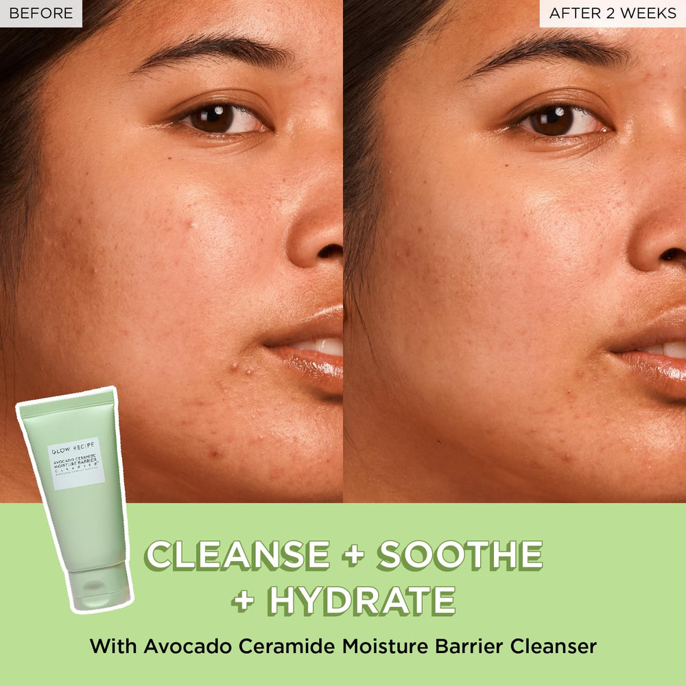 Glow Recipe BHA toner texture swatch illustrating mild exfoliation and smoothing
