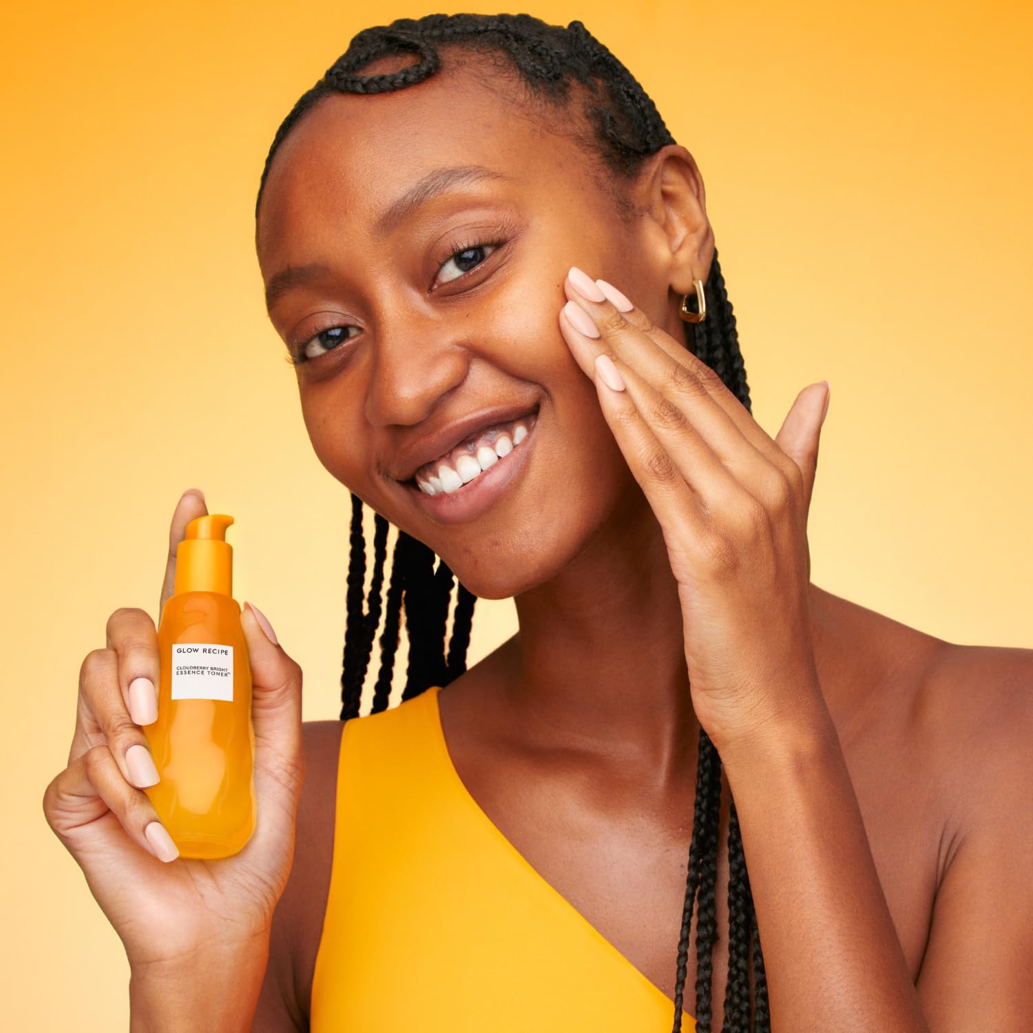 Glow Recipe dispensing a drop to illustrate easy, non-greasy application