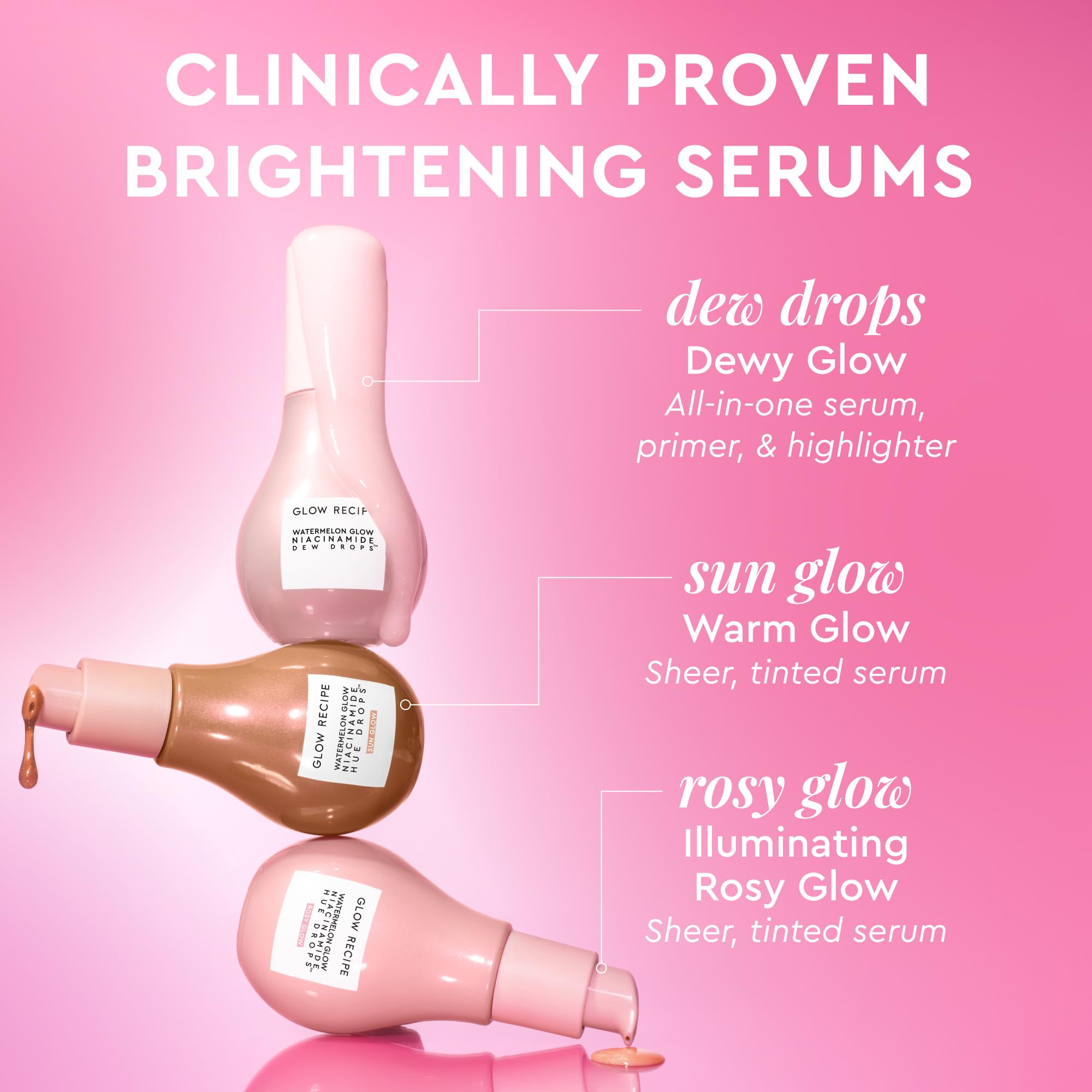 Glow Recipe on bathroom vanity styled for everyday skincare routine inspiration