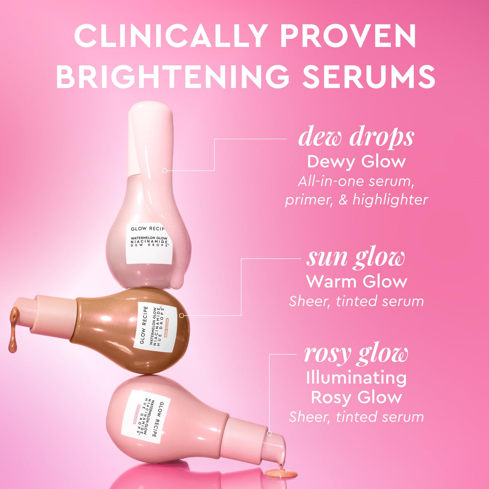 Glow Recipe on bathroom vanity styled for everyday skincare routine inspiration