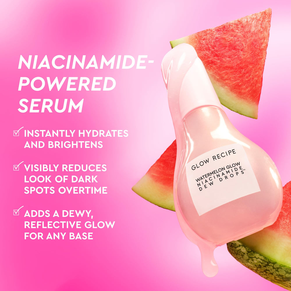 Glow Recipe product beside ruler showing 80ml size and travel consideration