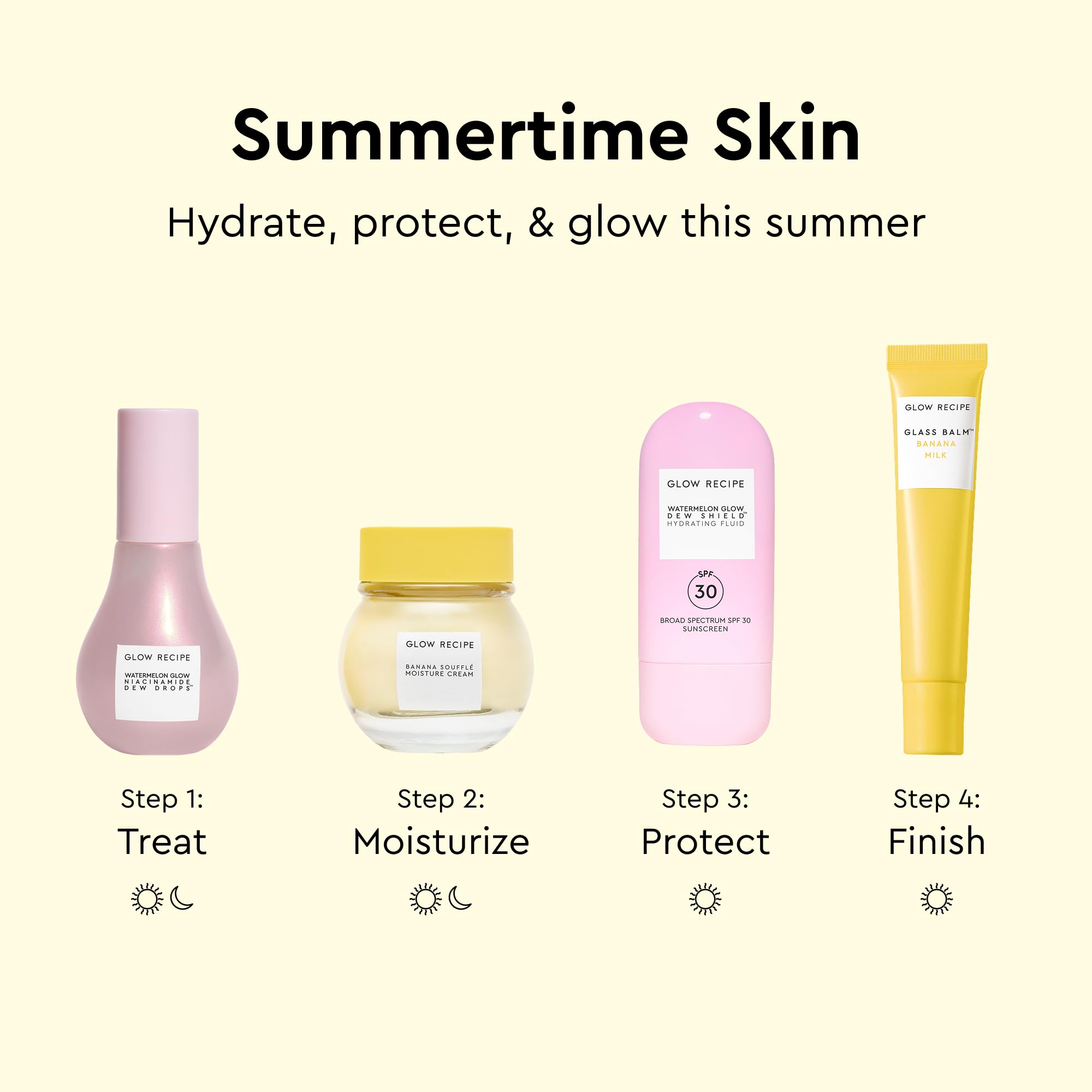 Glow Recipe jar label detail highlighting ingredients and product name