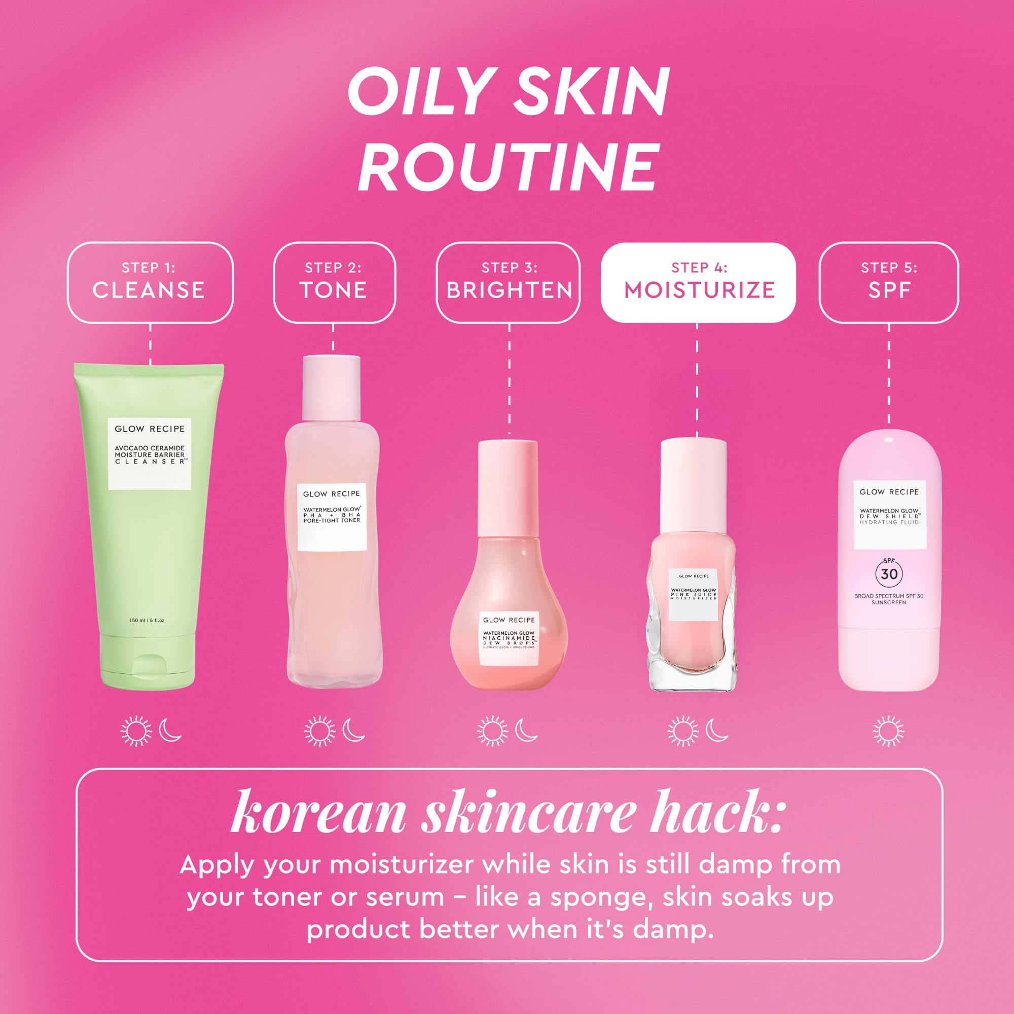 Glow Recipe gel applied on hand demonstrating quick absorption