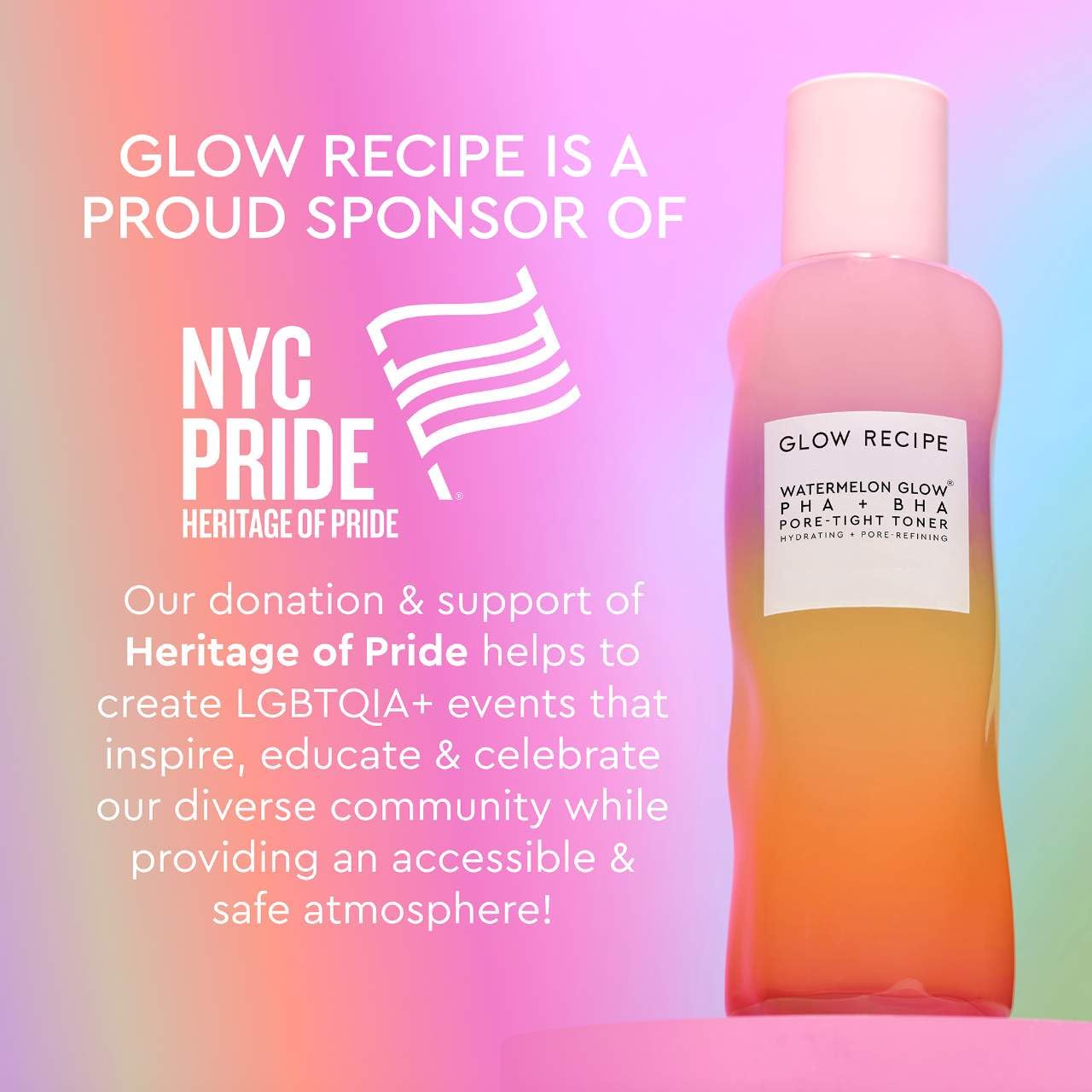 Glow Recipe back label ingredient list highlighting clean formula benefits