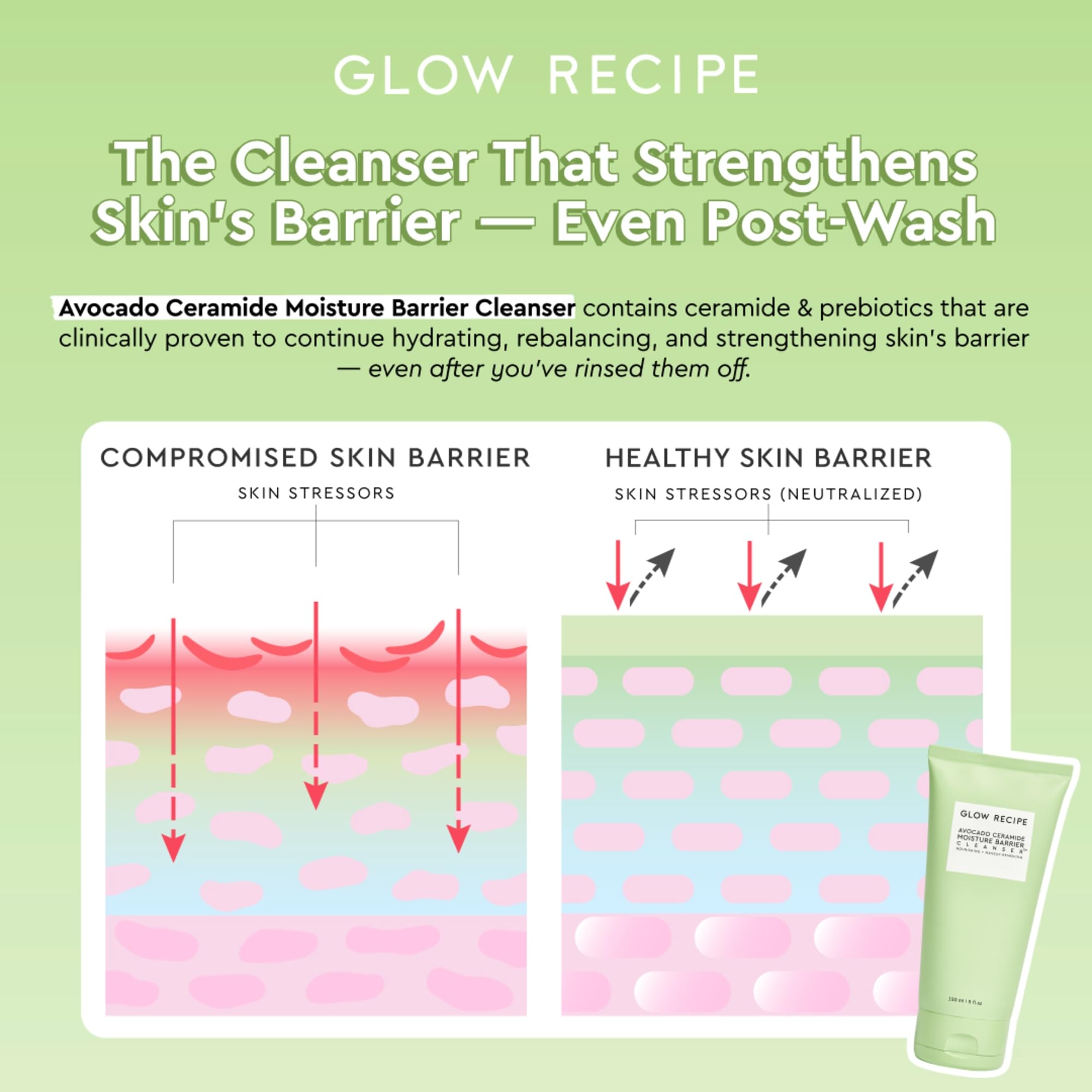 Glow Recipe dispensing an almond-sized amount for economical use