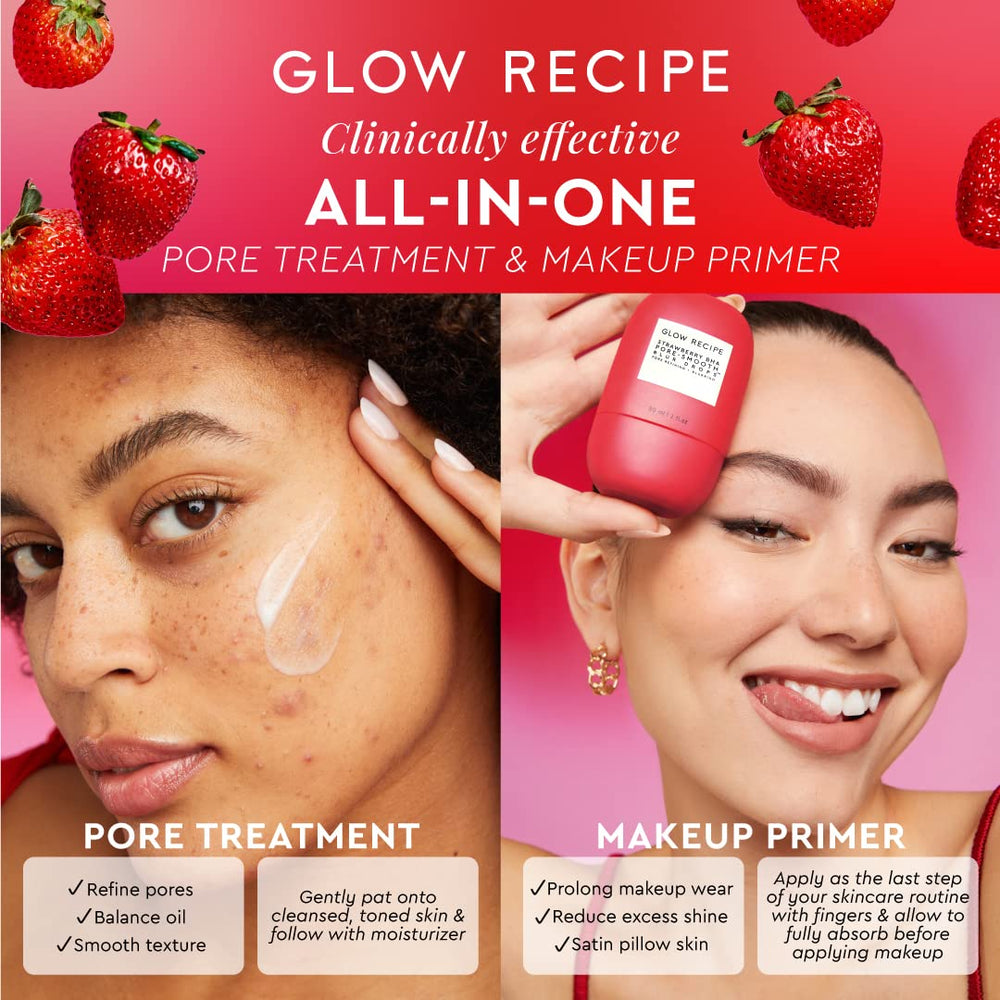 Glow Recipe application on hand demonstrating lightweight, fast absorption
