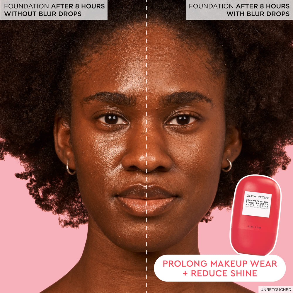 Glow Recipe used as primer during makeup routine for smoother foundation