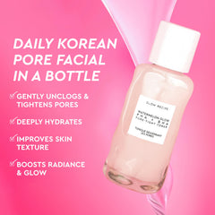 Glow Recipe toner back label displaying ingredient list and usage benefits