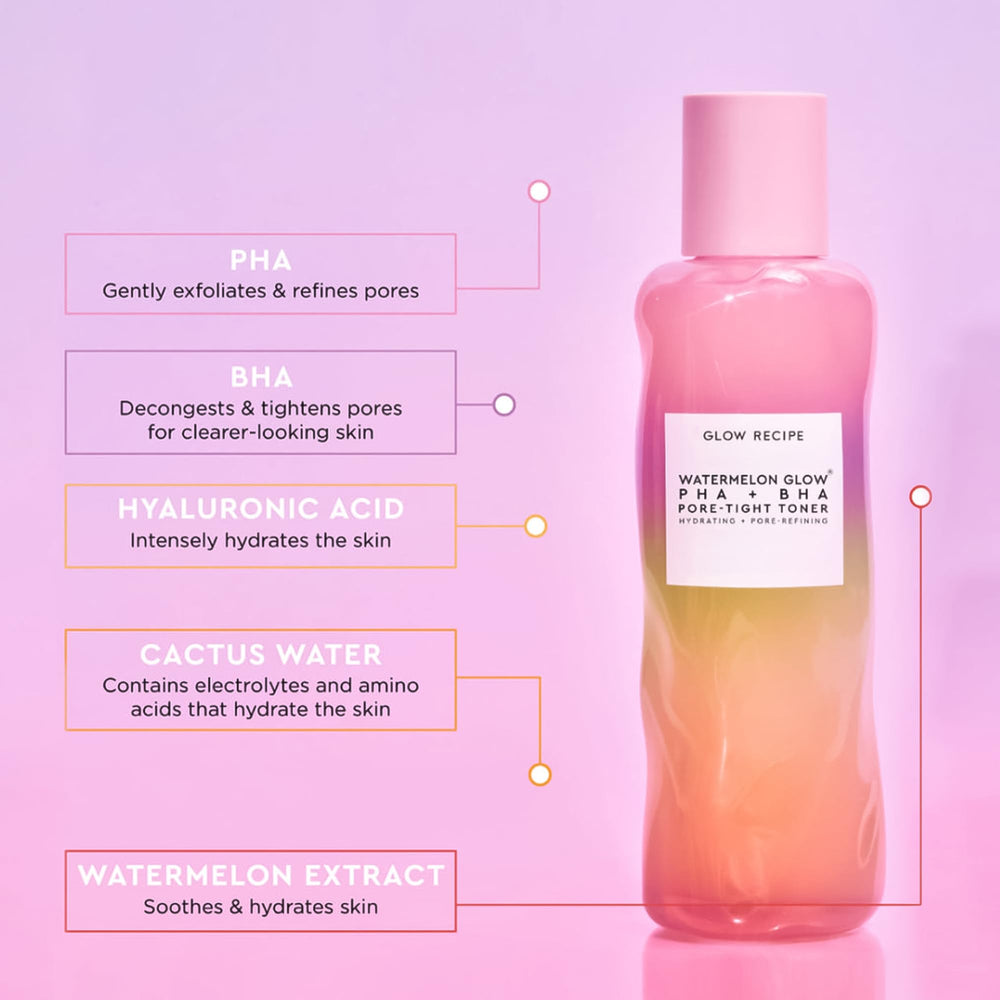 Glow Recipe toner liquid texture pouring to show lightweight hydration