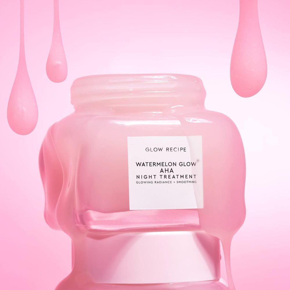 Glow Recipe before and after skin texture comparison showing refined tone benefit