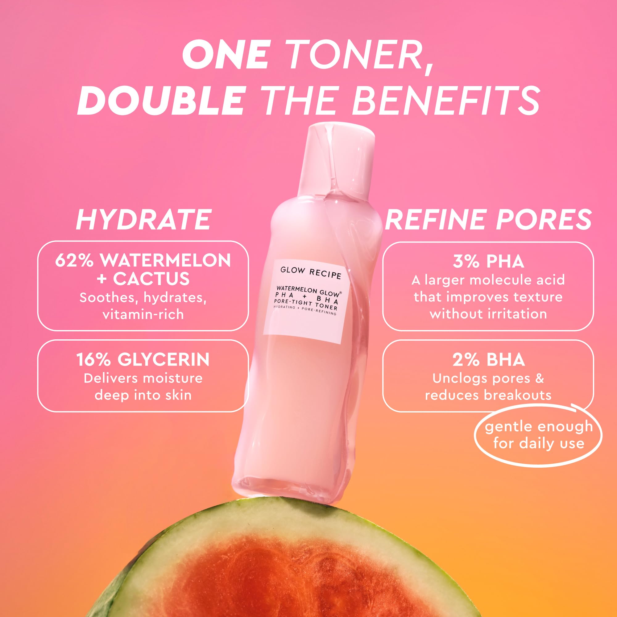 Glow Recipe watermelon splash emphasizing natural extract and refreshing hydration benefit