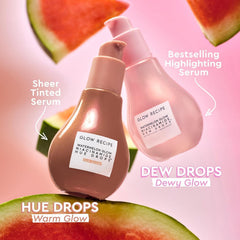 Close-up watermelon ingredient shot with Glow Recipe communicating natural actives and gentle hydration