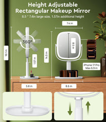 Glowtop height adjustment mechanism displayed for customized-angle benefit