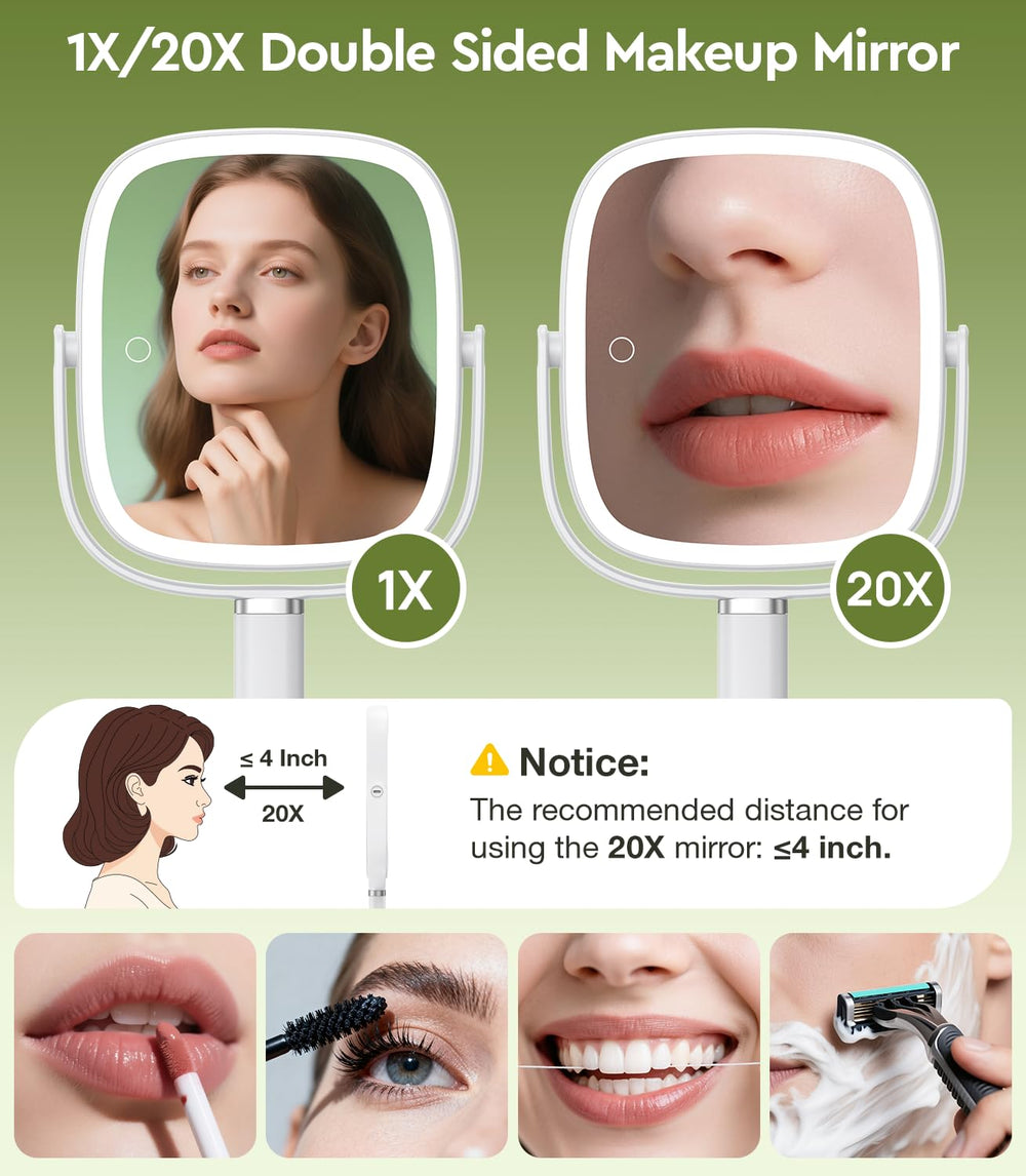 Glowtop tray and phone holder organizing cosmetics and enabling tutorials benefit