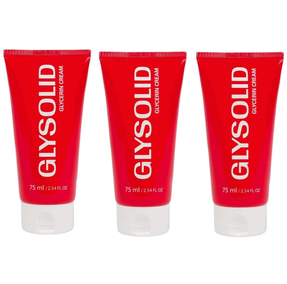 Glysolid front tube packaging showing brand and 75ml size for reliable hydration