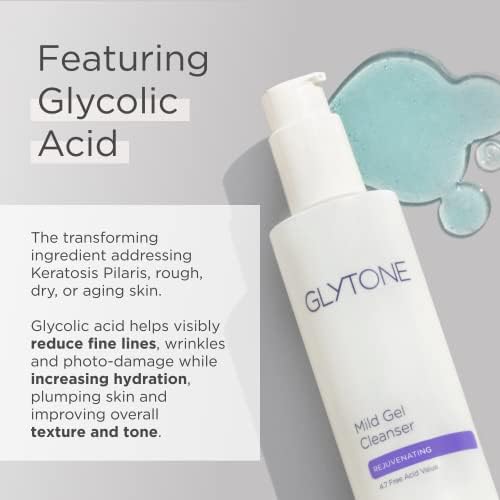 GLYTONE pump dispensing gel demonstrating easy, mess-free use