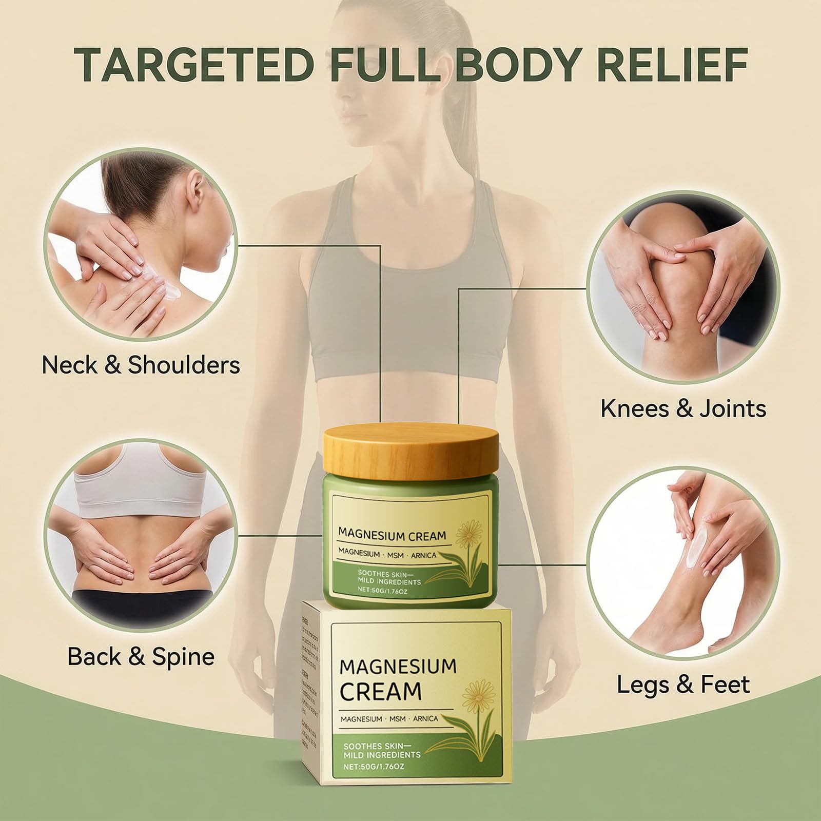 GMDPFHV cream being massaged into shoulder and hand for mobility