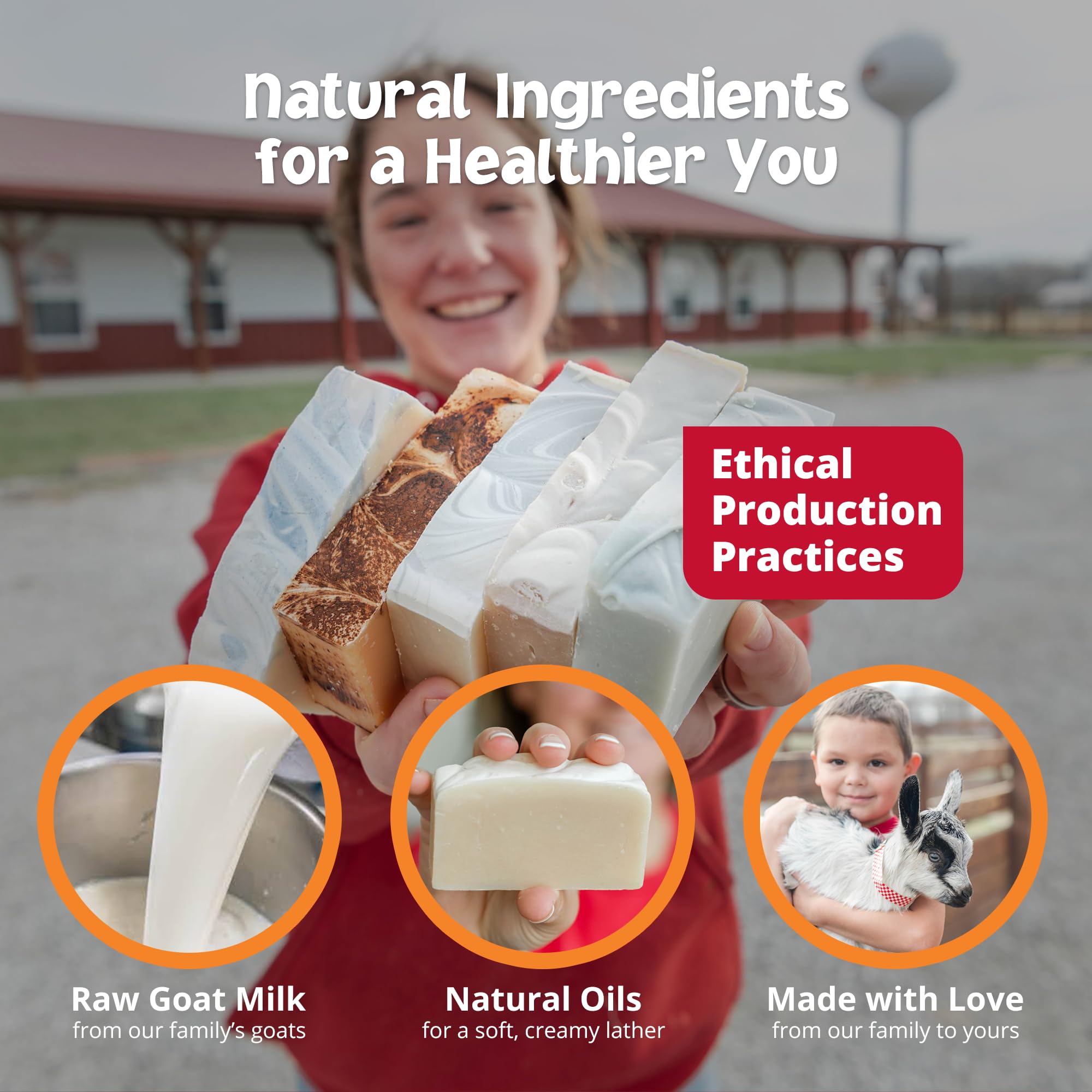 Goat Milk Stuff box of four arranged to show quantity and gifting potential
