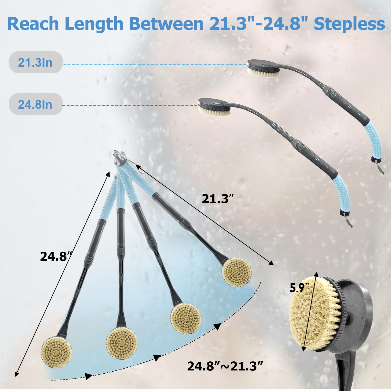 Gobetili detachable handle and head disassembled showing easy cleaning and packing benefit