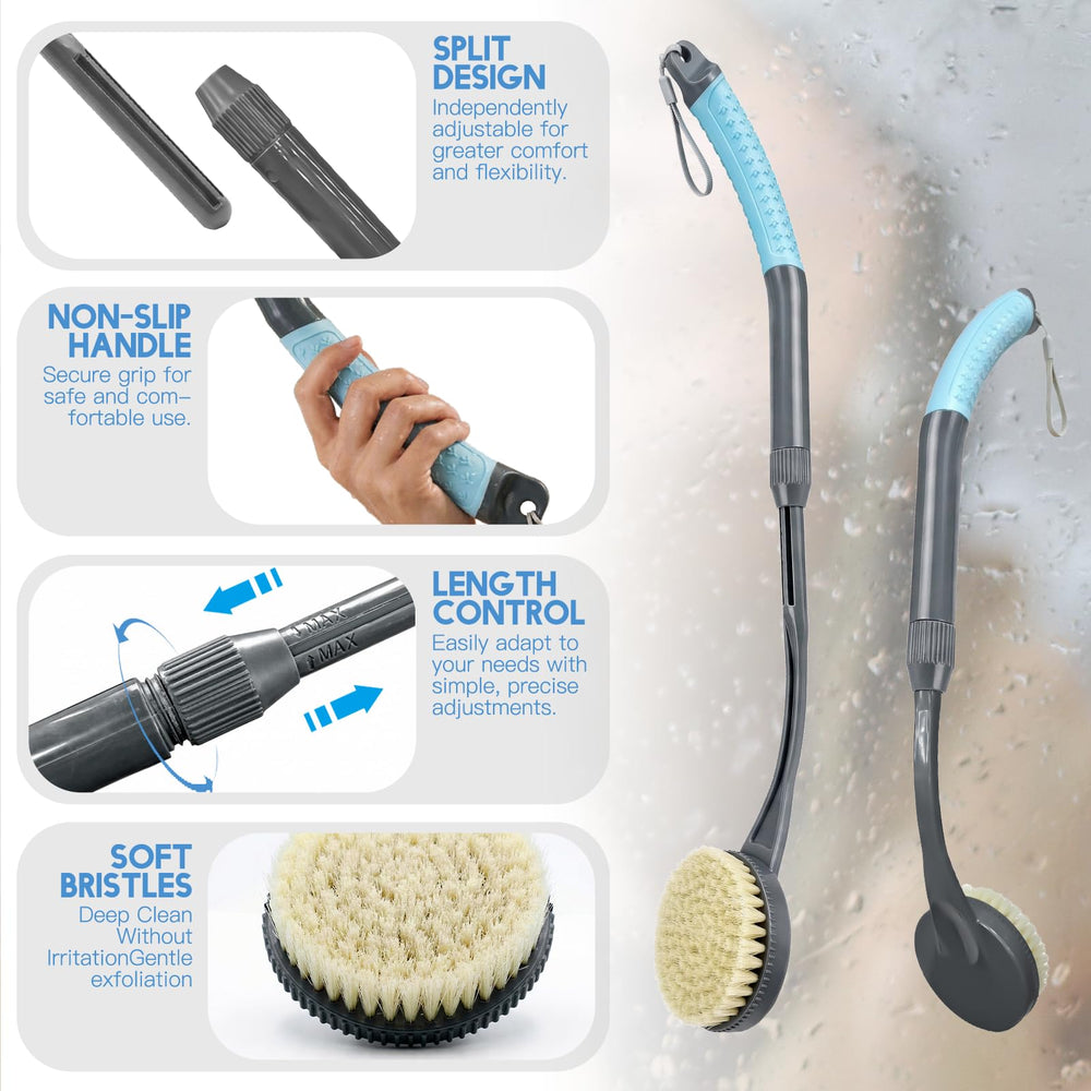 Gobetili long curved handle profile showing ergonomic reach and comfort benefit