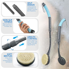 Gobetili long curved handle profile showing ergonomic reach and comfort benefit