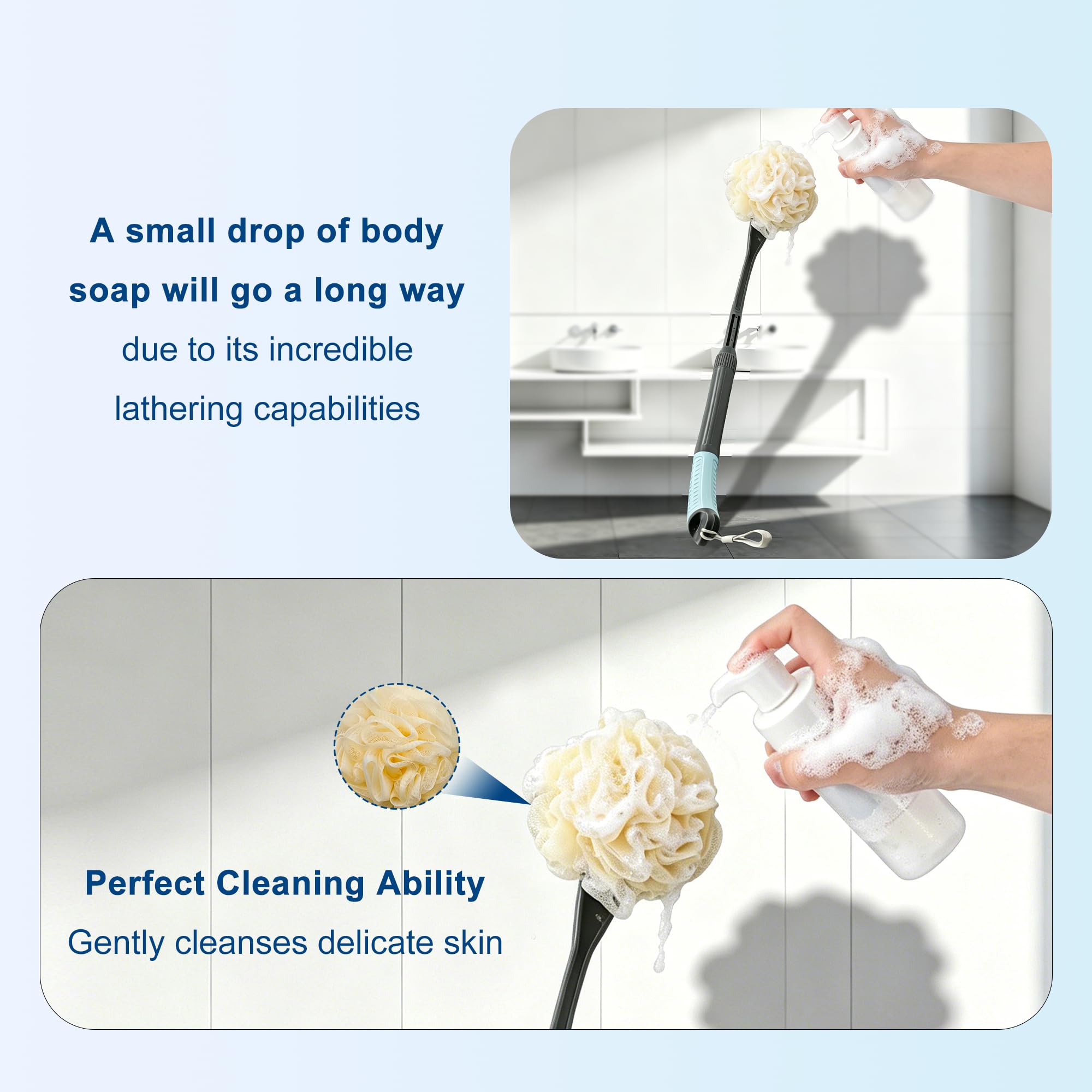Gobiteli lifestyle bathroom setting showing how it fits modern showers