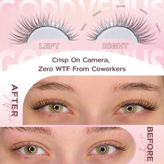 Goddvenus application demo showing cluster placement near lash line for natural lift