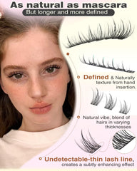 goddvenus applying clusters on model eye demonstrating comfortable, lightweight wear