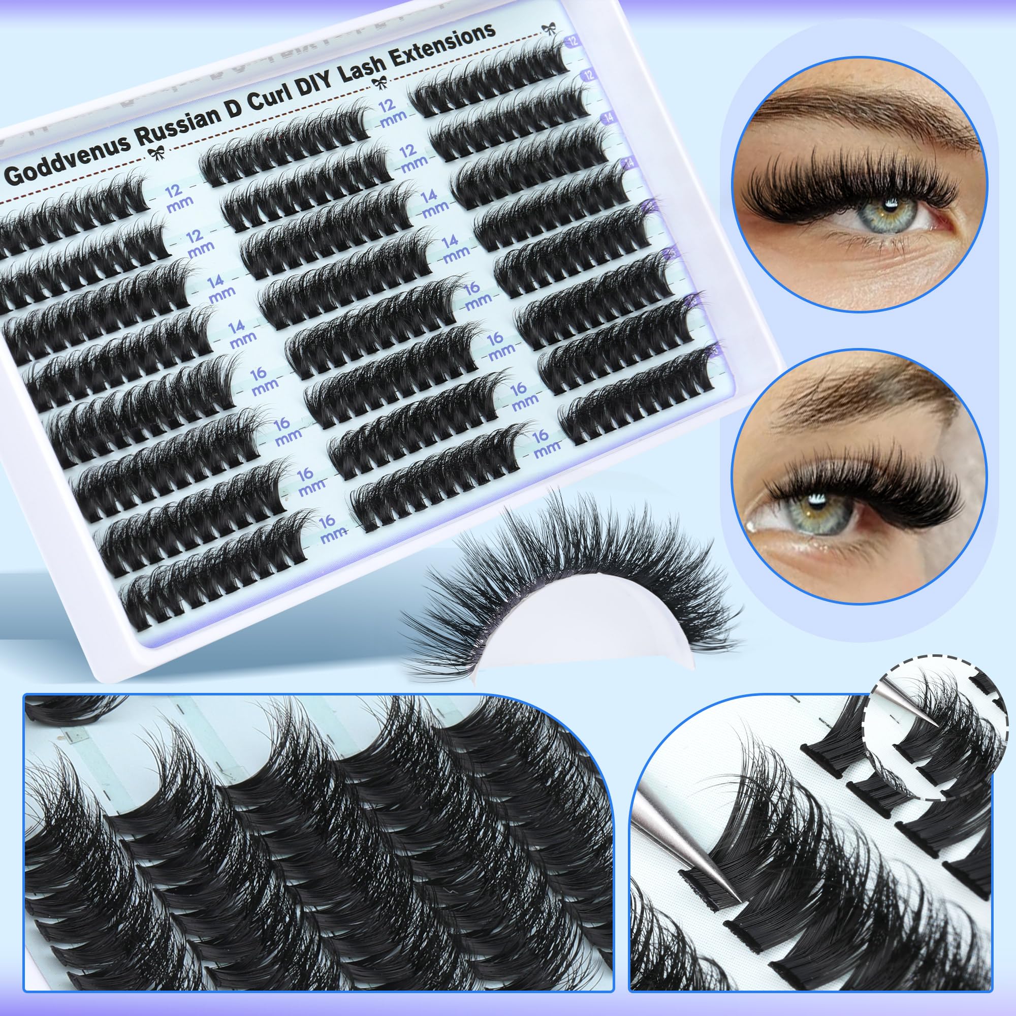 Goddvenus before and after cat-eye effect demonstrating visible lash lift