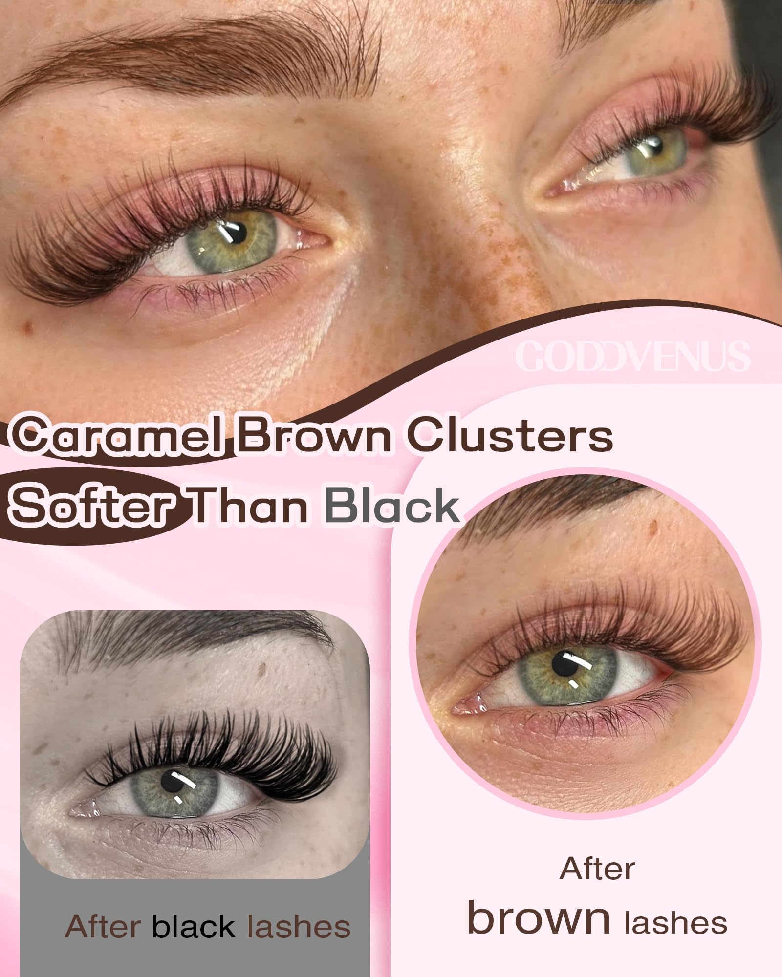 Goddvenus close-up of individual cluster fibers showing soft texture and natural blend