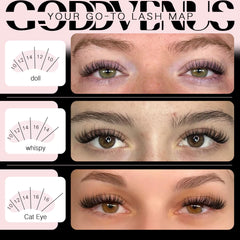 Goddvenus display of 10–16mm lengths for customizable styling