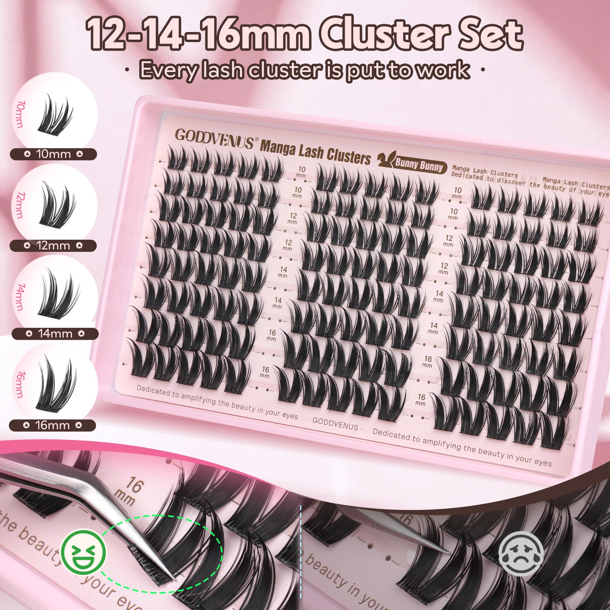 Goddvenus clusters used in cosplay setting providing camera-ready eyes