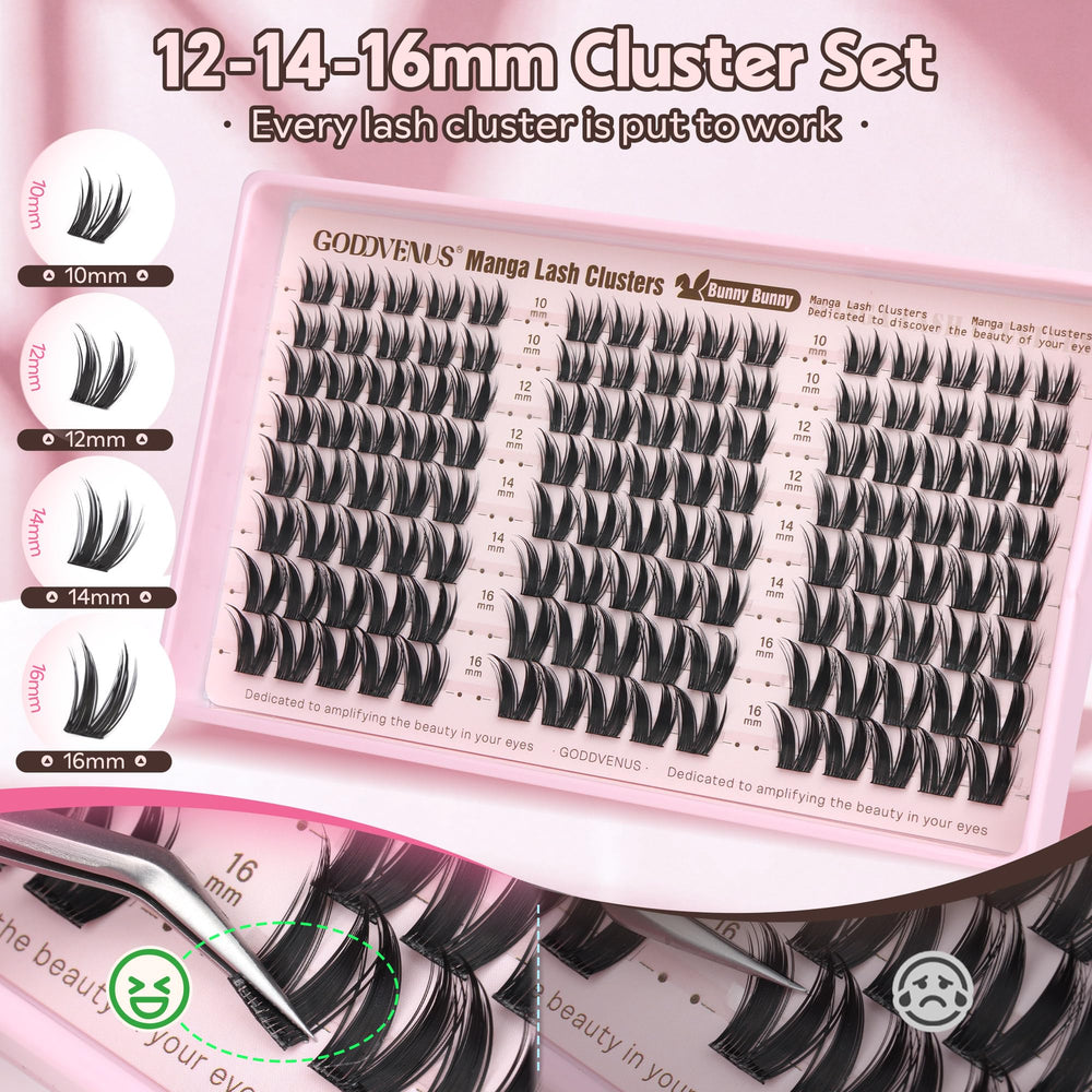 Goddvenus clusters used in cosplay setting providing camera-ready eyes