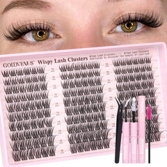 Goddvenus front packaging showing full wispy clusters kit and convenience