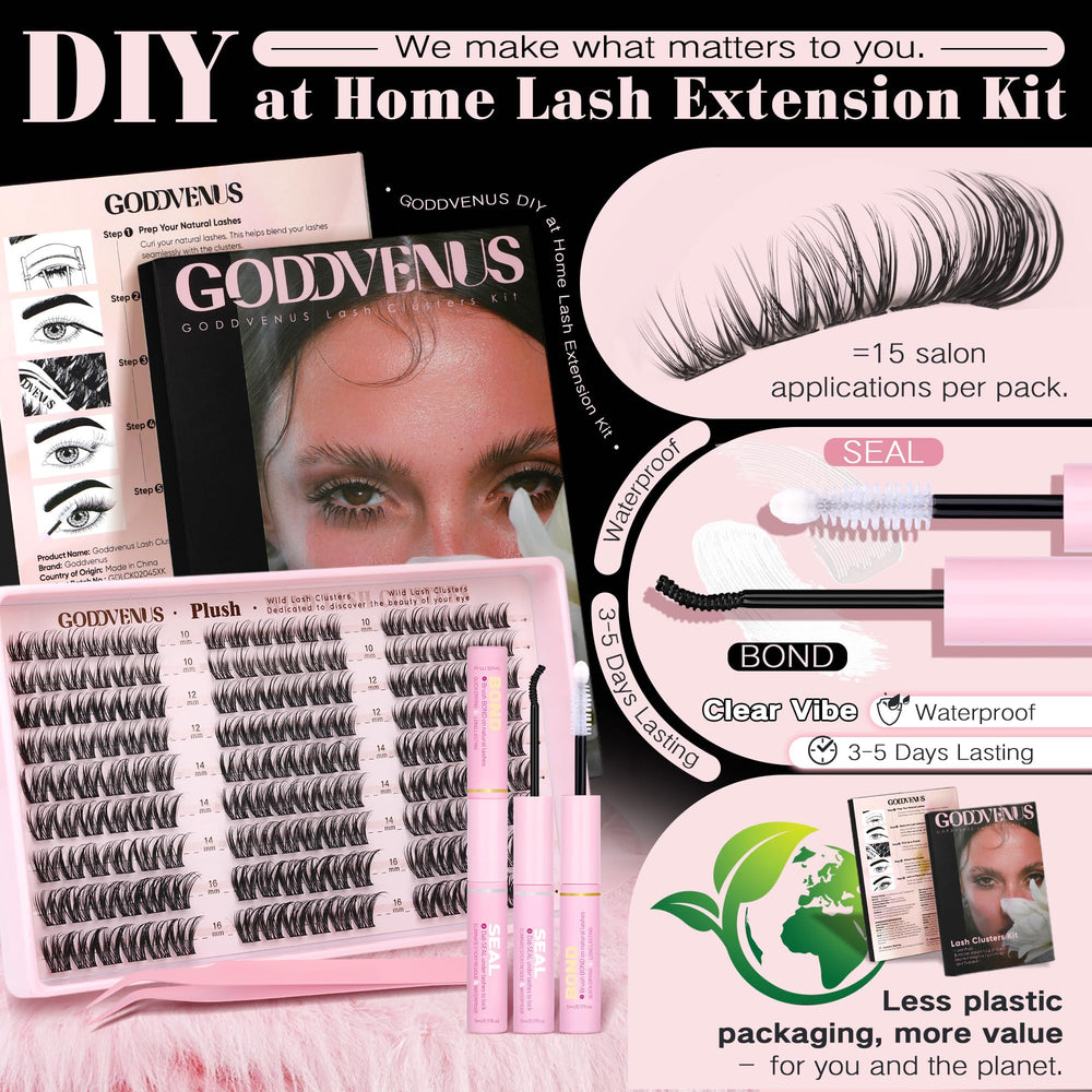 Goddvenus lash map and mixed lengths illustrating styling options