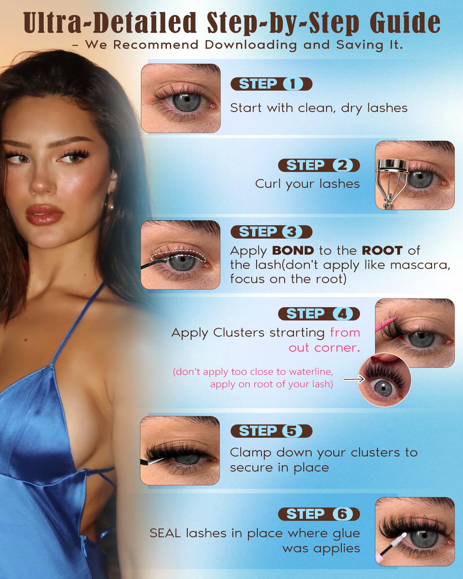 Goddvenus lifestyle shot at the beach showing durable lashes during activity