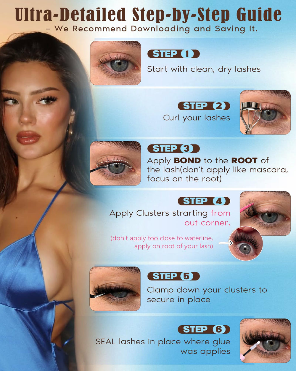 Goddvenus lifestyle shot at the beach showing durable lashes during activity