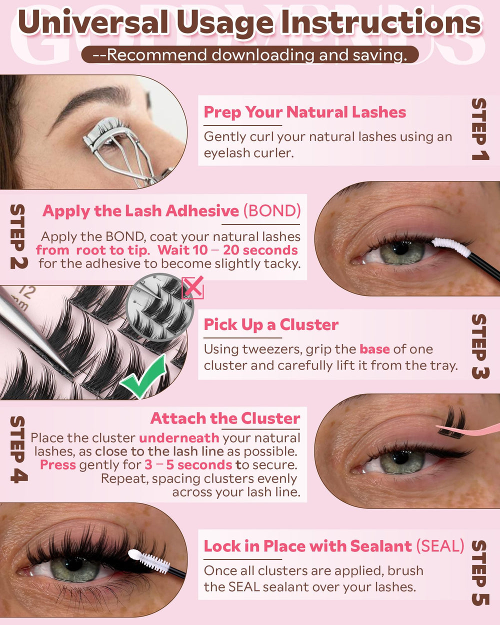 Goddvenus lifestyle shot of model wearing manga clusters for dolly, lifted eyes