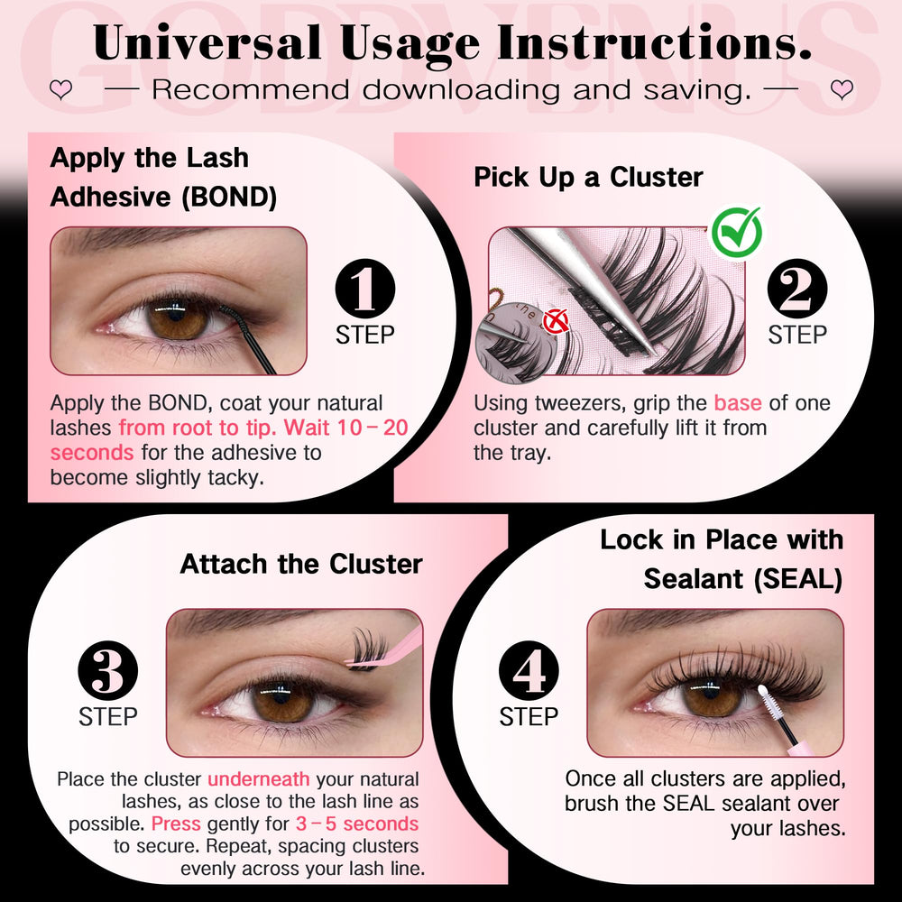 Goddvenus lifestyle wear showing natural lifted lashes for evening