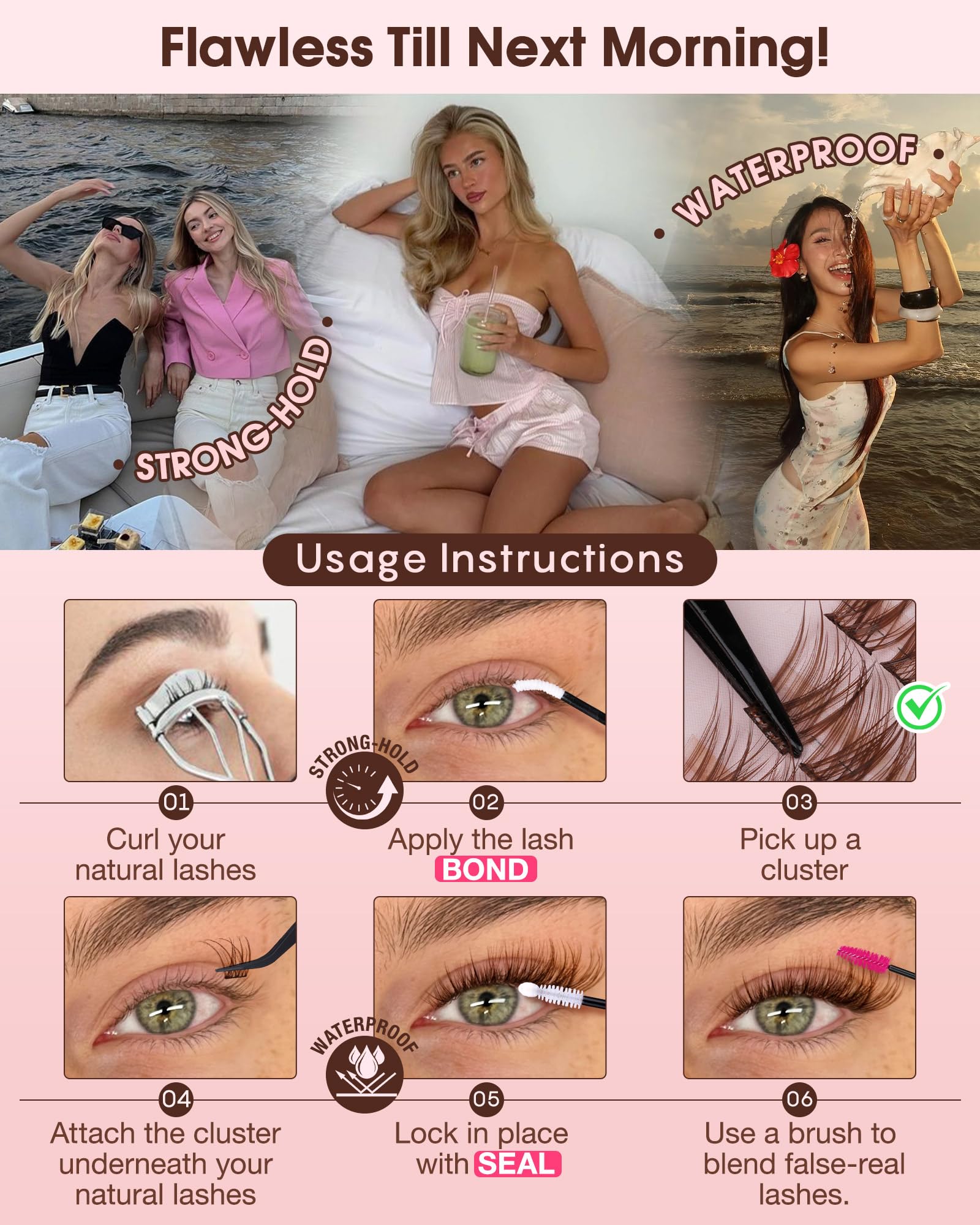 Goddvenus worn on eyes in sunlight illustrating subtle brown definition and lift