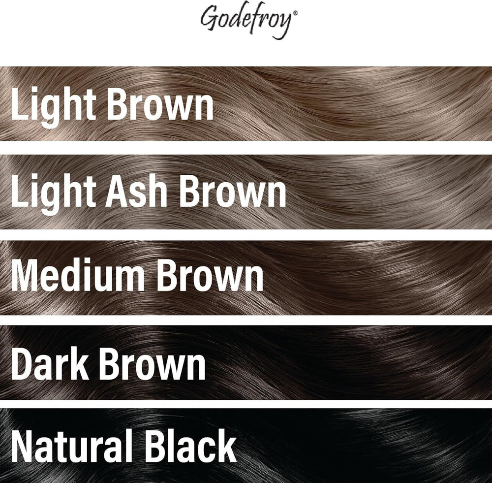 Godefroy before and after root touch-up with blended result
