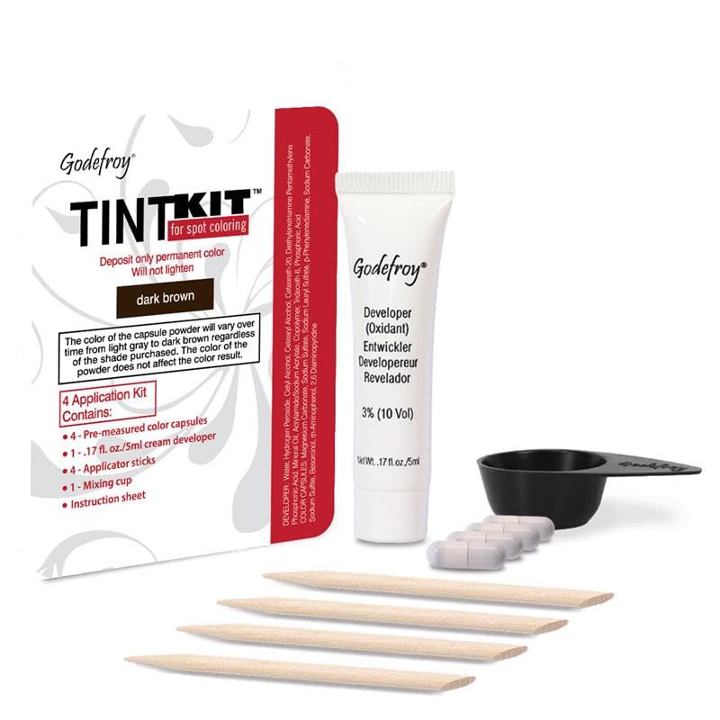 Godefroy front packaging showing dark brown kit and clear labeling for precise touch-ups