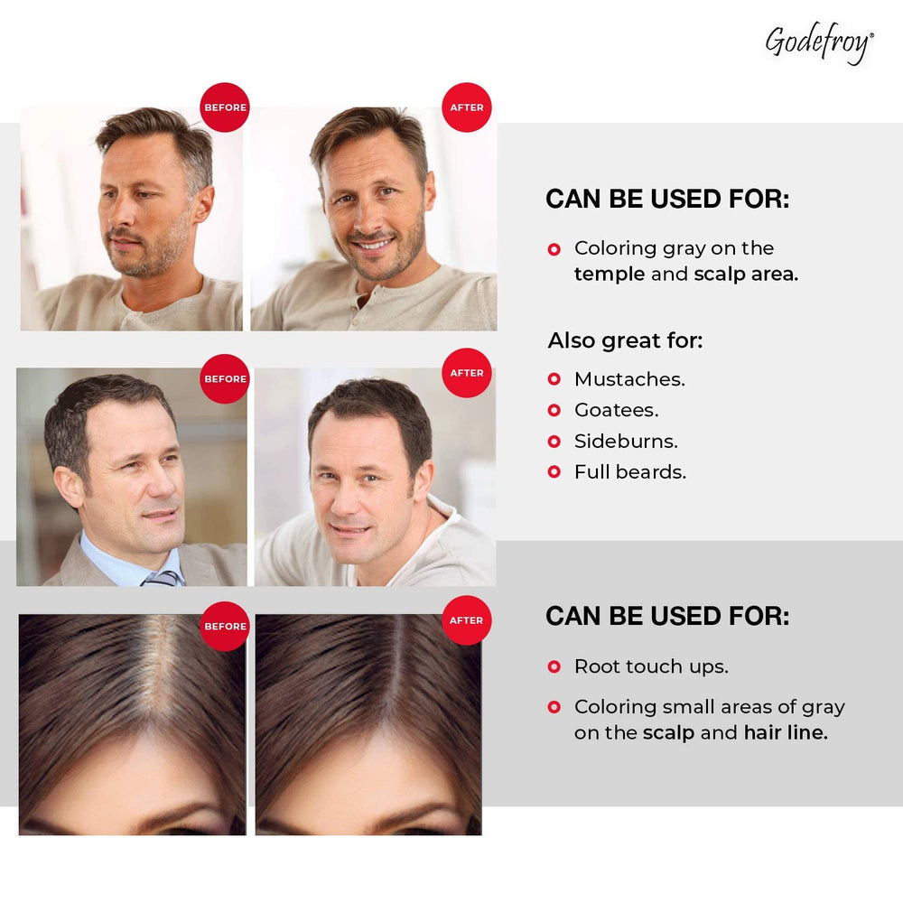 Godefroy sideburns and temple touchup in use for neat blending