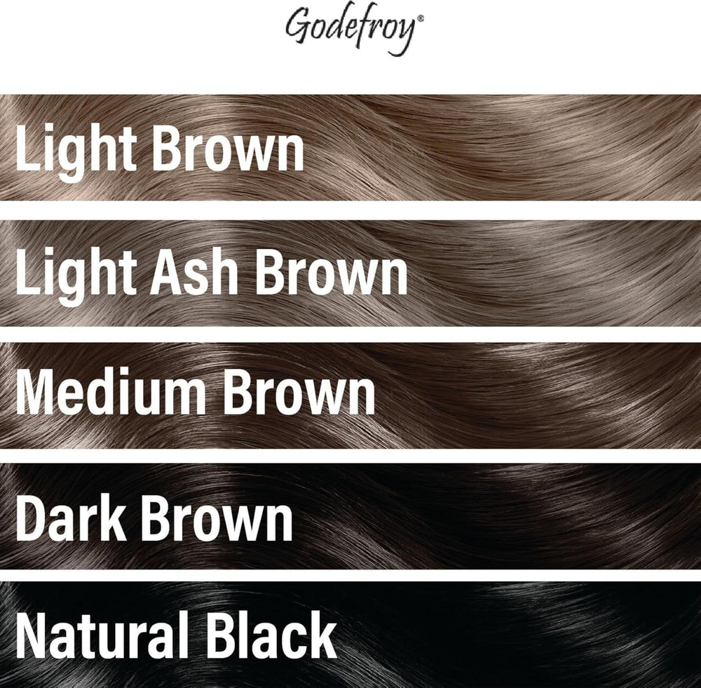Godefroy applied at roots by hand illustrating quick natural blending